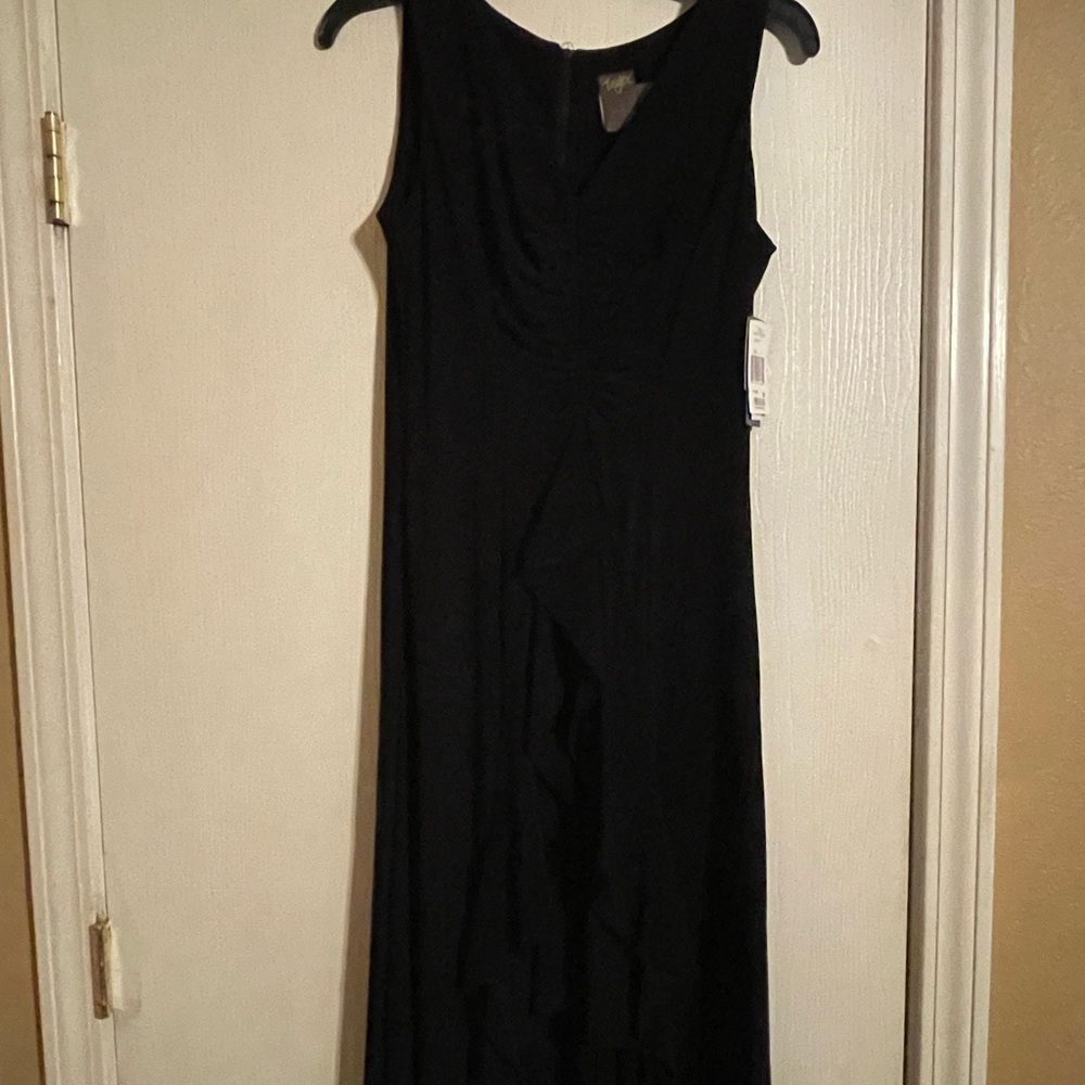 Black high low dress